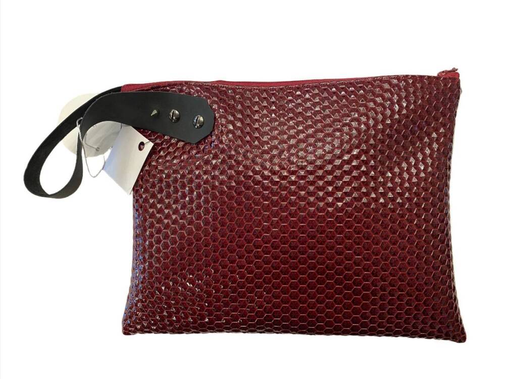 NEW ROB BACON women's timeless clutch in red